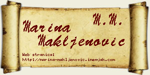 Marina Makljenović vizit kartica